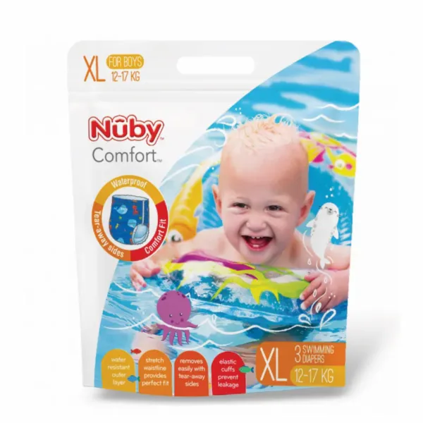 Nuby 男寶寶游泳紙尿褲 - XL/3條