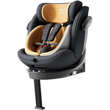 Philips Avent 嬰幼兒汽車安全座椅 ALBA PLUS｜0到12歲｜ISOFIX接口｜i-Size標準|Rugdy Gruad專利防側撞模塊 (夜黃色)