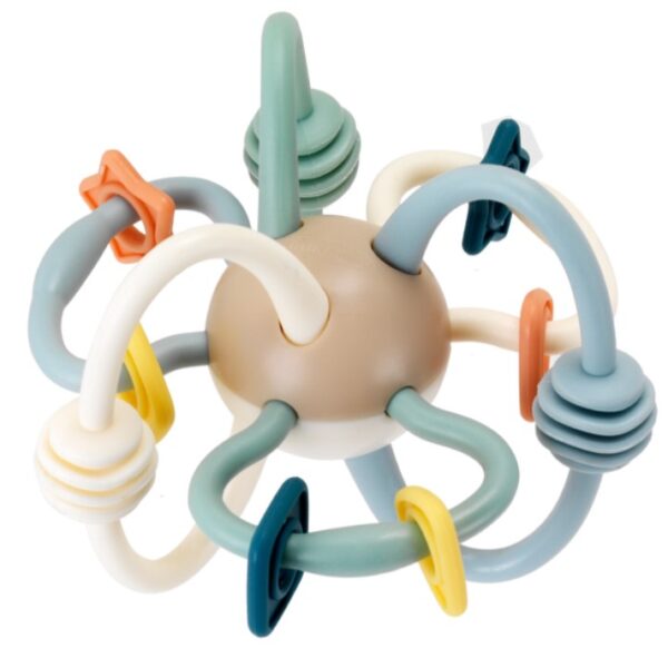 Infantino 搖鈴牙膠軟球 (軟色系)