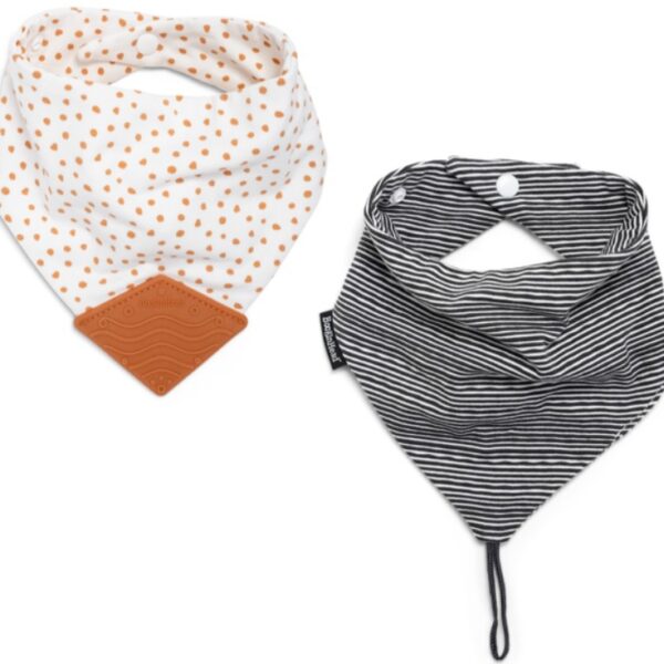 美國 infantino 三角圍巾 -  圓點+條紋 (1套2件)