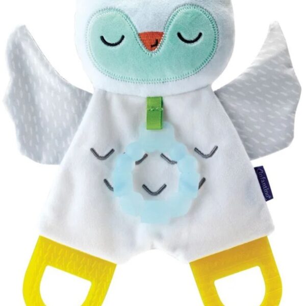 美國 infantino 貓頭鷹夜光牙膠布偶