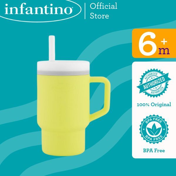 Infantino  矽膠吸管隨行杯
