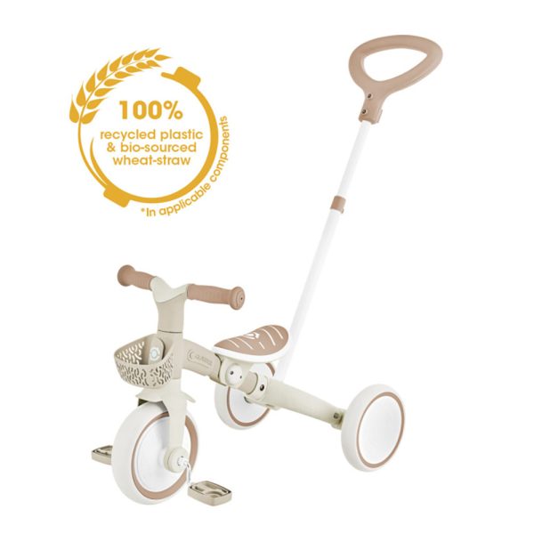 Globber Learning Trike Ecologic 3合1多功能三輪車 (12個月-3歲) - 椰子棕啡