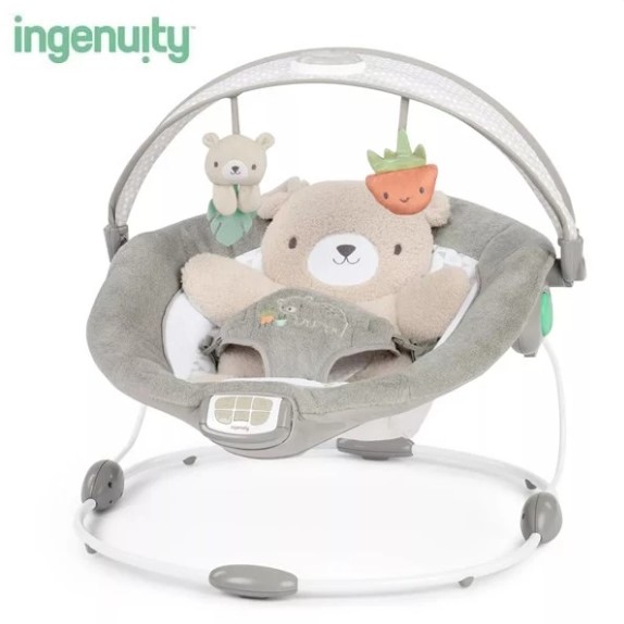 美國Ingenuity InLighten Bouncer 聲光震動搖椅-Nate