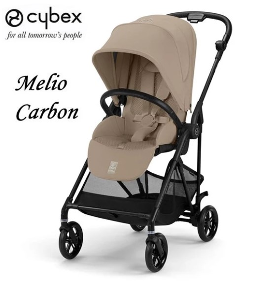 德國Cybex Melio Carbon 輕便型嬰兒手推車(碳纖維車架)-Almond Beige