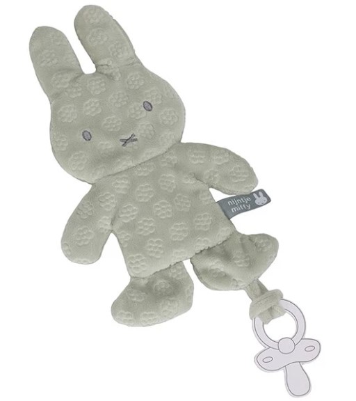 Tiamo 安撫奶嘴巾/ Miffy 花朵系列 綠色