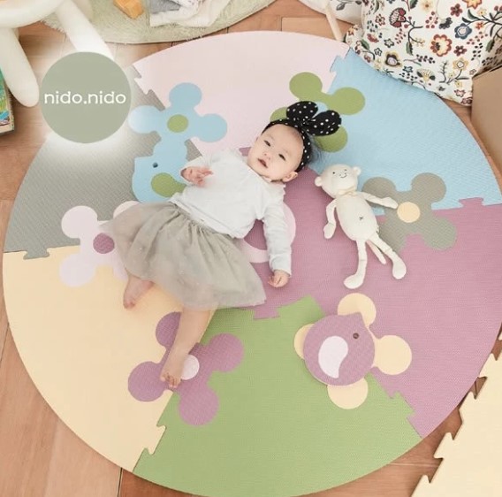 台灣nido.nido 安全地墊-花的圓舞曲 13片裝