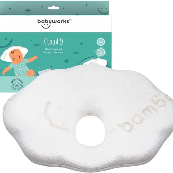 加拿大 BABYWORKS 超透氣護頭型嬰兒支撐枕頭