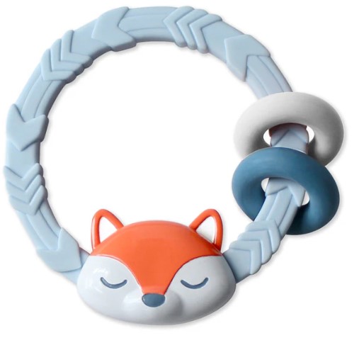 美國 ITZY RITZY 狐狸牙膠手搖鈴