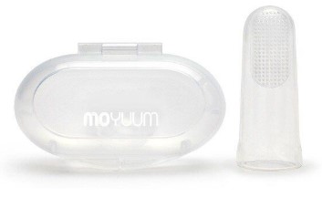 MOYUUM - 嬰兒矽膠手指牙刷連盒 (2只)