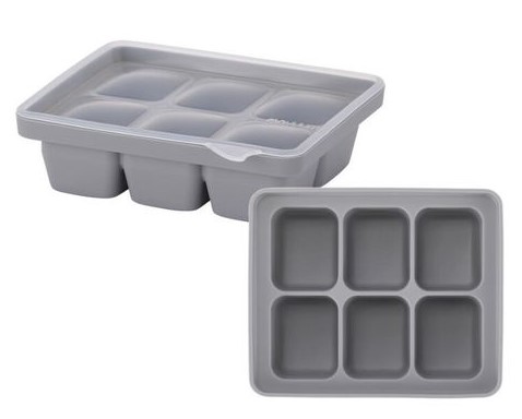 Moyuum - 白金矽膠嬰兒食品儲存器6格( 灰色)
