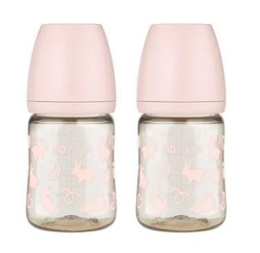 Moyuum - PPSU 寬口防漲氣奶瓶170ml（粉兔）X2件