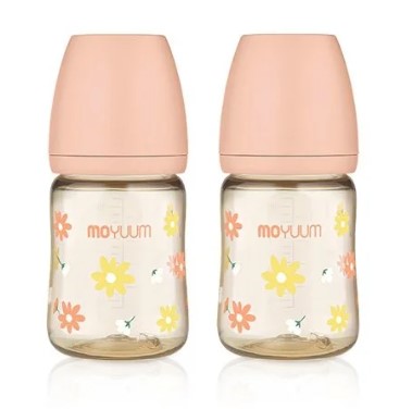 MOYUUM - PPSU 寬口防漲氣奶瓶170ml(粉紅) X2件