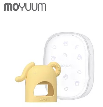 韓國Moyuum 白金矽膠手套牙膠(連收納盒)-黃色