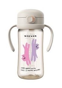 Moyuum - PPSU 防逆流彈蓋吸管杯270ml(灰白)