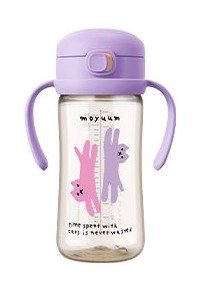 Moyuum - PPSU 防逆流彈蓋吸管杯270ml(粉紫)