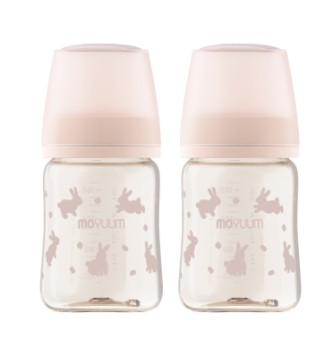 Moyuum - PPSU 寬口防漲氣奶瓶170ml（粉紅雪兔 ) x2件
