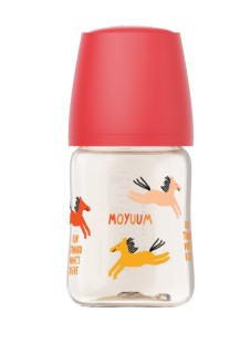 Moyuum - PPSU 寬口防漲氣奶瓶170ml（快樂小馬-紅色 )