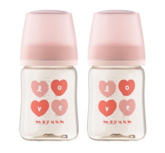 Moyuum - PPSU 寬口防漲氣奶瓶170ml（蜜桃心心 ) x2件