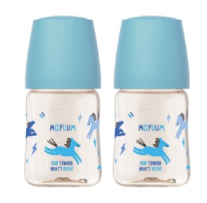 Moyuum - PPSU 寬口防漲氣奶瓶170ml（快樂小馬-藍色 ) x2件