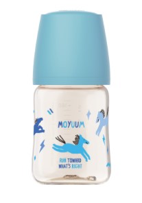 Moyuum - PPSU 寬口防漲氣奶瓶170ml（快樂小馬-藍色 )