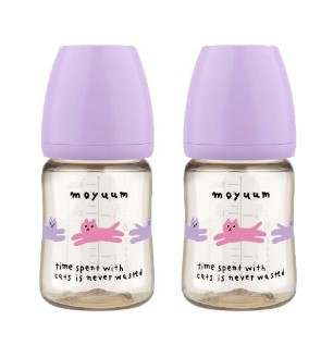 Moyuum - PPSU 寬口防漲氣奶瓶170ml（粉紫 ) X2件