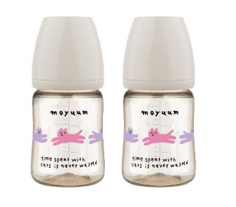Moyuum - PPSU 寬口防漲氣奶瓶170ml（灰白 ) X2件