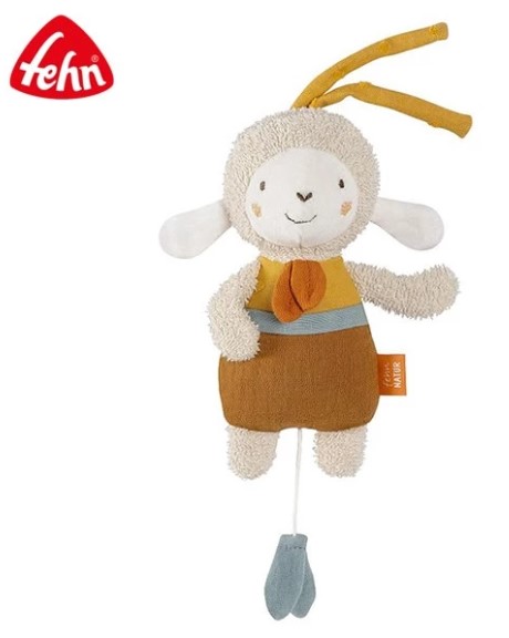 FEHN 悠棉麥田迷你拉環音樂玩具-小羊