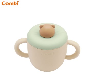 日本Combi Combi 小熊鉑金矽膠吸管杯