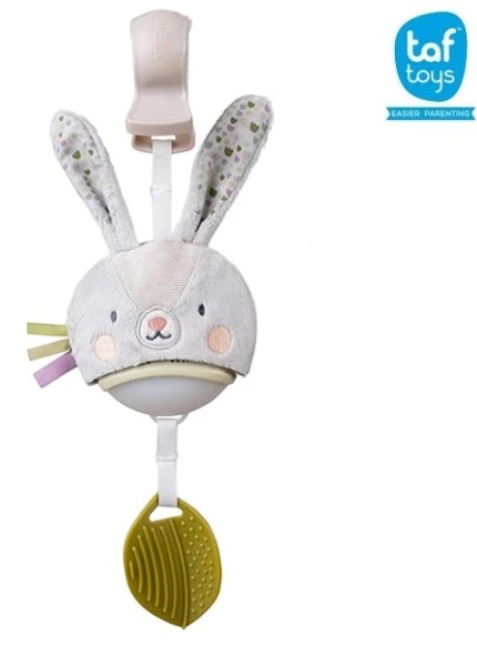以色列 TAF TOYS 手推車音樂旋轉吊鈴/ 都巿花園 小兔