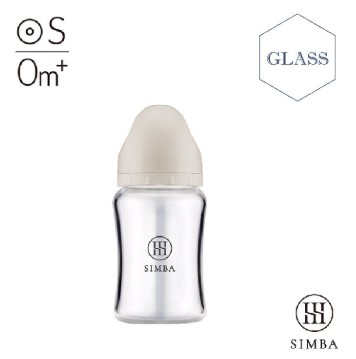 Simba 蘊蜜質金 玻璃(寬口)奶瓶180ml(杏茶)(圓孔S奶嘴)