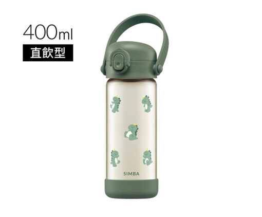 台灣小獅王 Simba 鉑金PPSU兒童直飲水壺400ml-恐龍(治綠)
