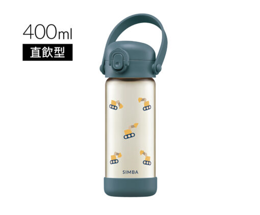 台灣小獅王 Simba 鉑金PPSU兒童直飲水壺400ml-挖土機(波藍)