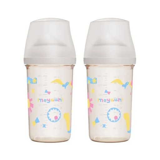 Moyuum - mov.aa PPSU圓口偏心防漲氣奶瓶250ml（白色）x2件