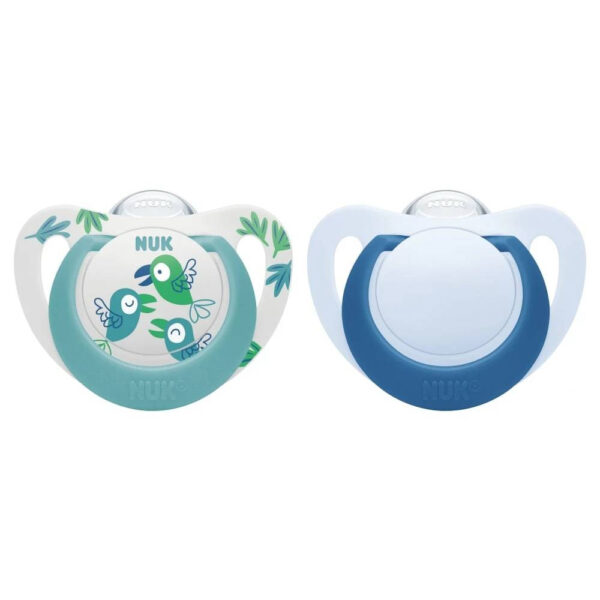 NUK - 星級乳膠安撫奶嘴連盒 2個裝 (6-18個月)