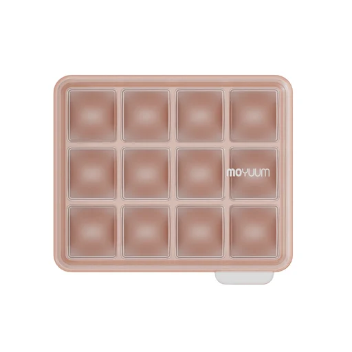 MOYUUM - 白金矽膠嬰兒食品儲存器12格( 粉紅色)