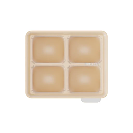 Moyuum - 白金矽膠嬰兒食品儲存器4格( 黃色)