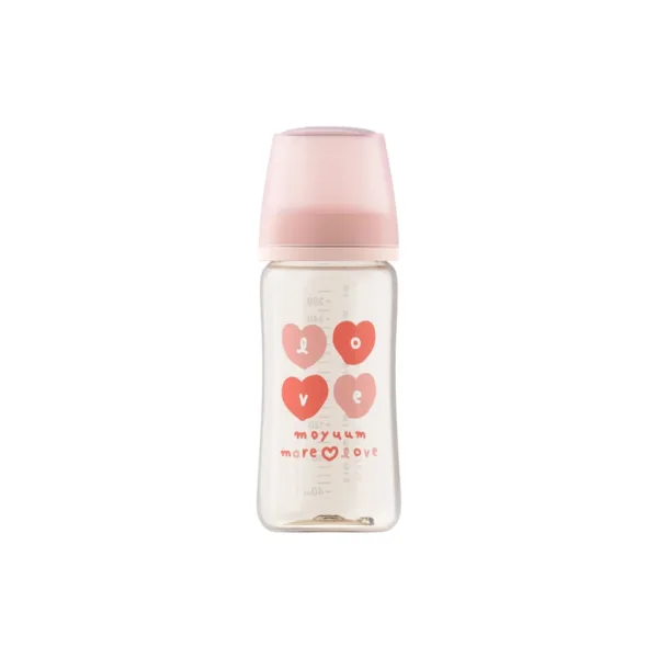 Moyuum - PPSU 寬口防漲氣奶瓶270ml（蜜桃心心）
