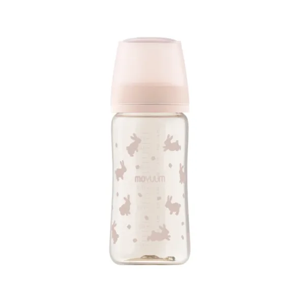 Moyuum - PPSU 寬口防漲氣奶瓶270ml(粉紅雪兔)