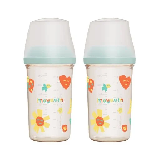 Moyuum - mov.aa PPSU圓口偏心防漲氣奶瓶250ml（綠色）x2件