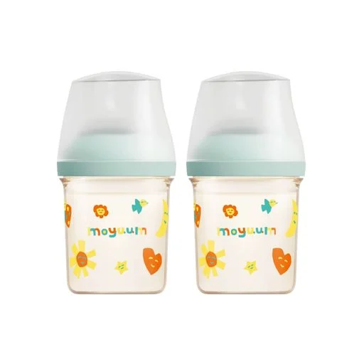 Moyuum - mov.aa PPSU圓口偏心防漲氣奶瓶160ml（綠色）x2件