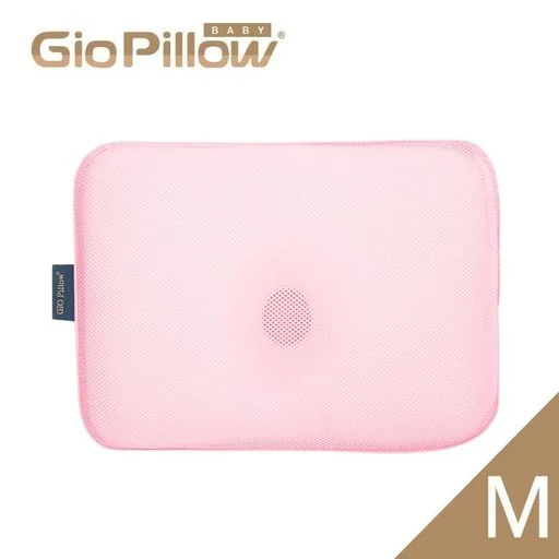 Gio Pillow 超透氣護頭型 嬰兒枕頭-M碼 (粉色)