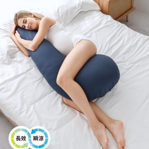 六甲村SleepIn胚胎孕婦枕2.0(瞬涼柔膚)-深海藍