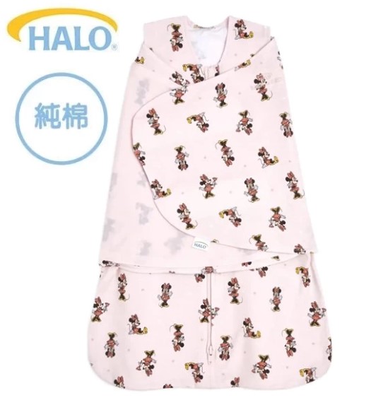 美國Halo Swaddle 二合一嬰兒包被睡袋-純棉 1.5TOG- Hello米妮  0-3個月