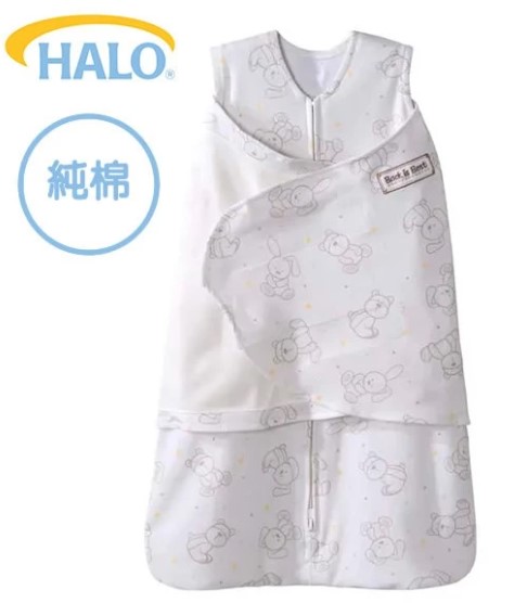 美國Halo Swaddle 二合一嬰兒包被睡袋-純棉 1.5TOG- 布偶朋友 0-3個月