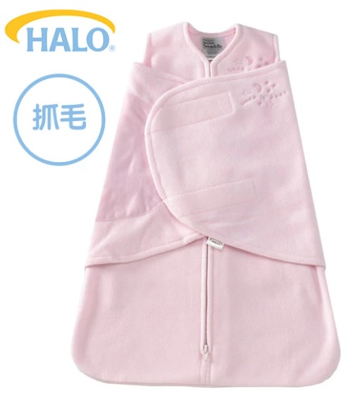 美國Halo Swaddle 二合一嬰兒包被睡袋-抓毛 3.0TOG;粉 3-6個月