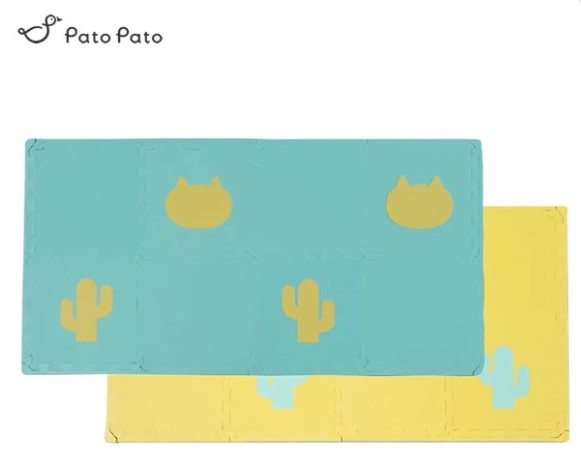 台灣Pato Pato 抗菌動物地墊-8入 沙漠中的貓