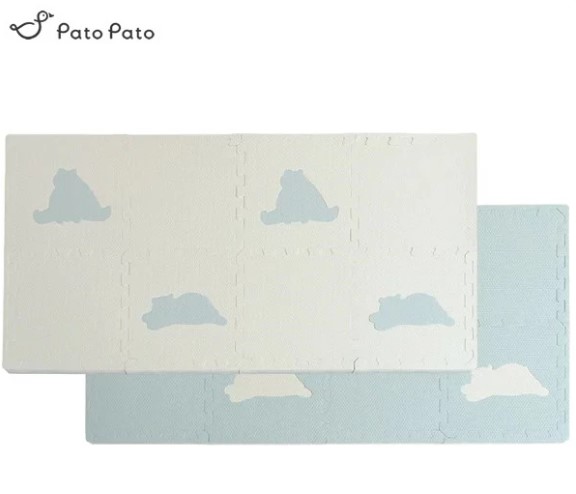 台灣Pato Pato 抗菌動物地墊-8入 懶懶北極熊