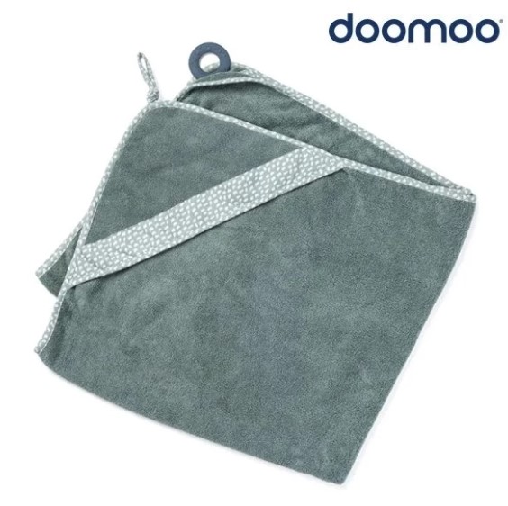 比利時Doomoo 多功能連帽浴巾(含牙膠)綠色