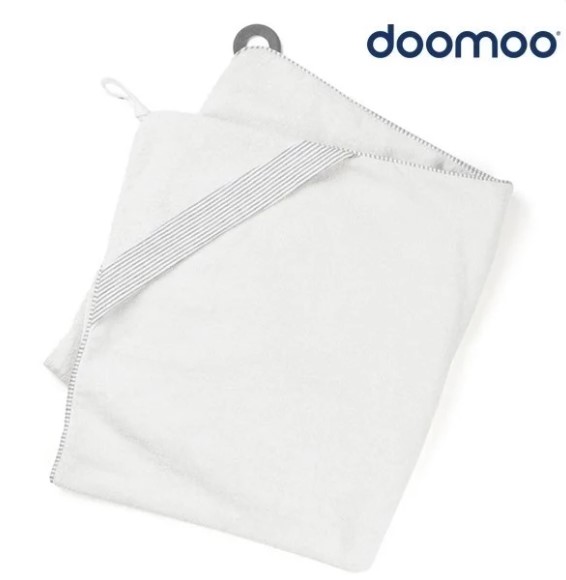 比利時Doomoo 多功能連帽浴巾(含牙膠)白色